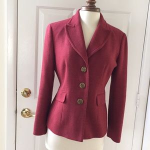 Talbots classic mulberry wool blazer jacket